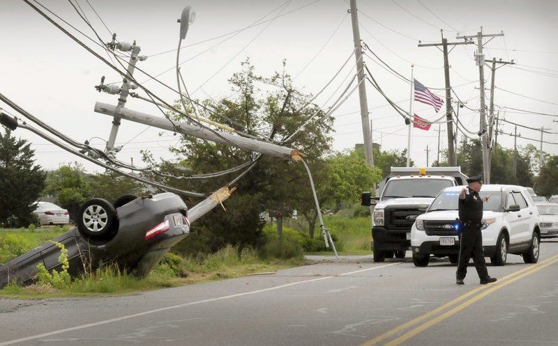 Plum Island residents lose power for hours after car hits pole